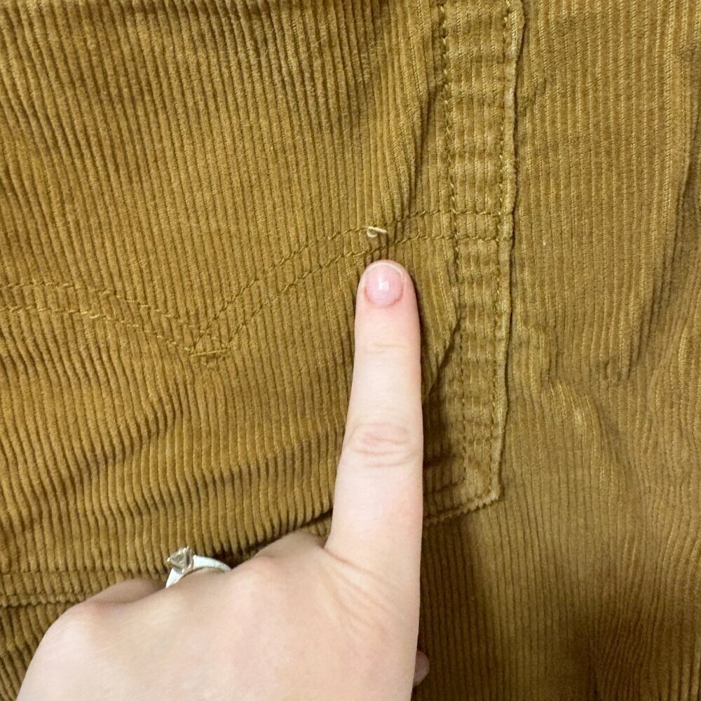 Levi's Brown Corduroy Pants 94 BAGGY sz 33 Preppy 90s style cottage core - Picture 14 of 14